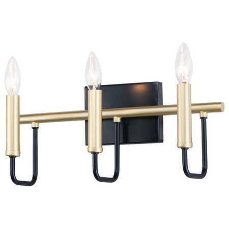 Maxim Sullivan 3-Light Bath Vanity 10253BKGLD